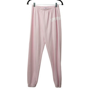 SPRWMN Women's Pink Logo Sweatpants - New - Size Medium